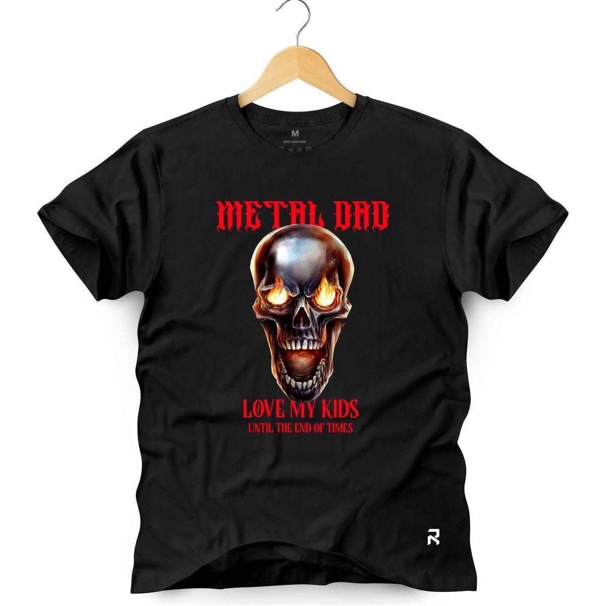 Camiseta Masculina Metal Dad - Clube Rock - P - Preta -