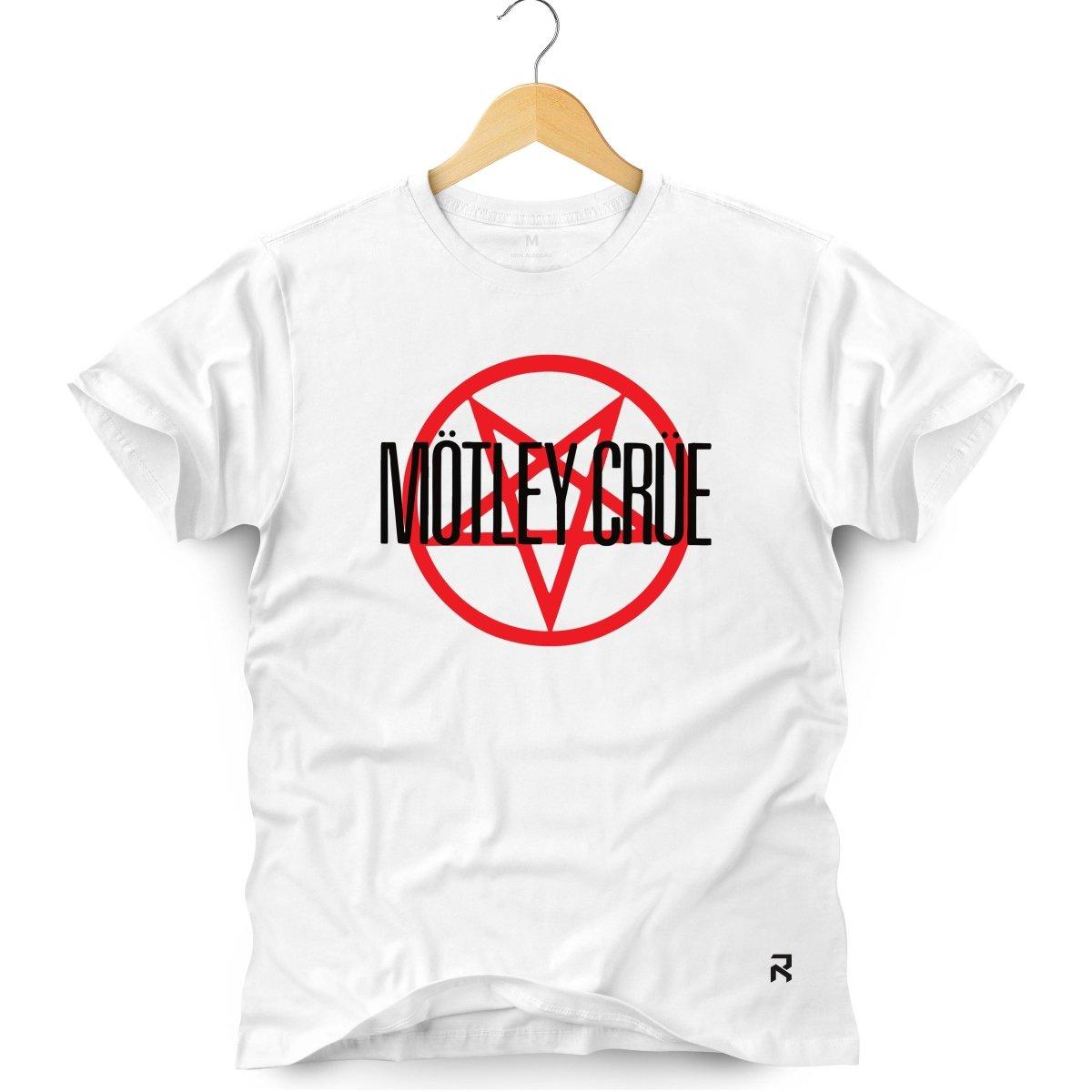 Camiseta Masculina Motley Crue - Clube Rock - P - Branca -