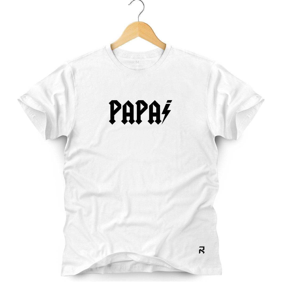 Camiseta Masculina Papai - Clube Rock - P - Branca -