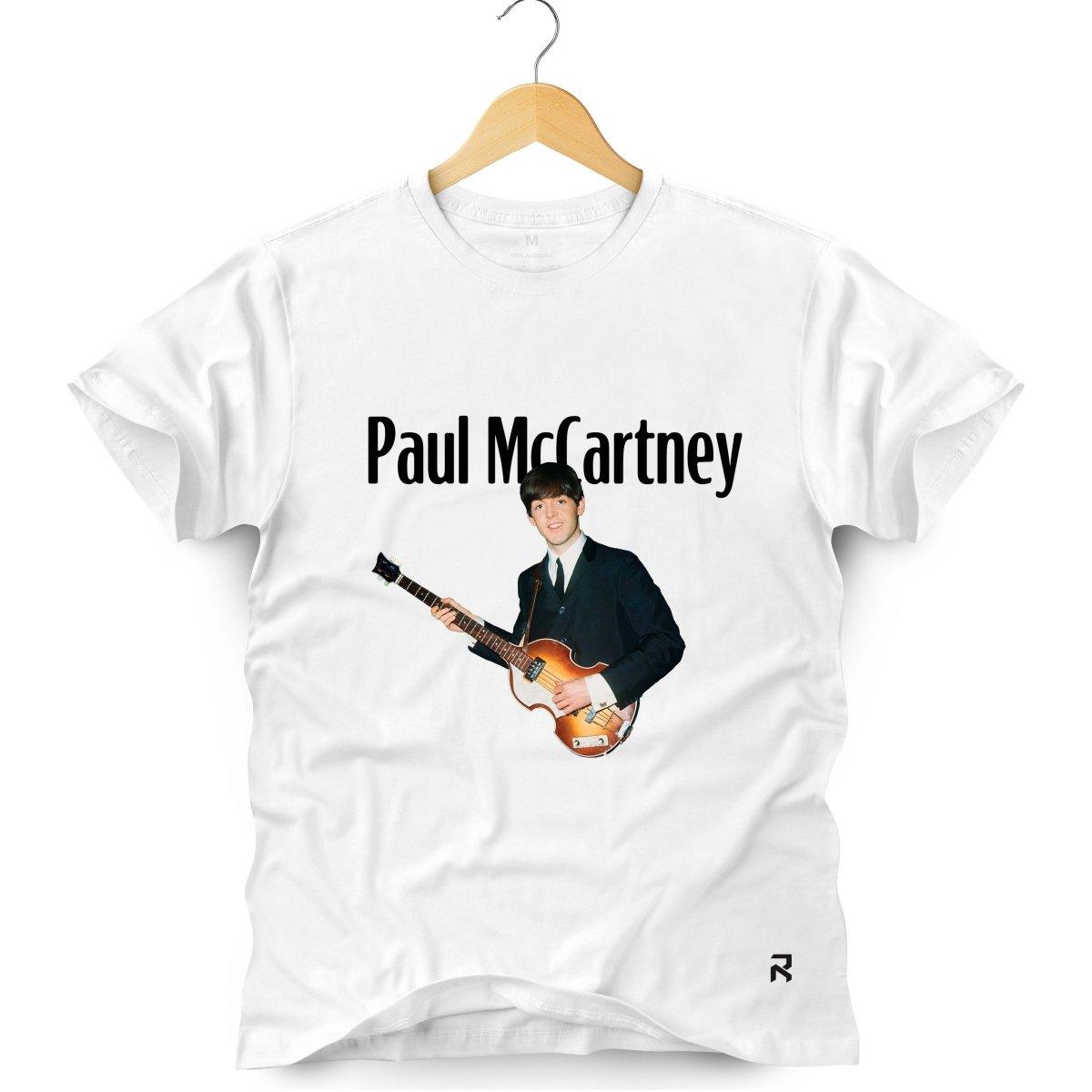Camiseta Masculina Paul McCartney - Clube Rock - P - Branca -