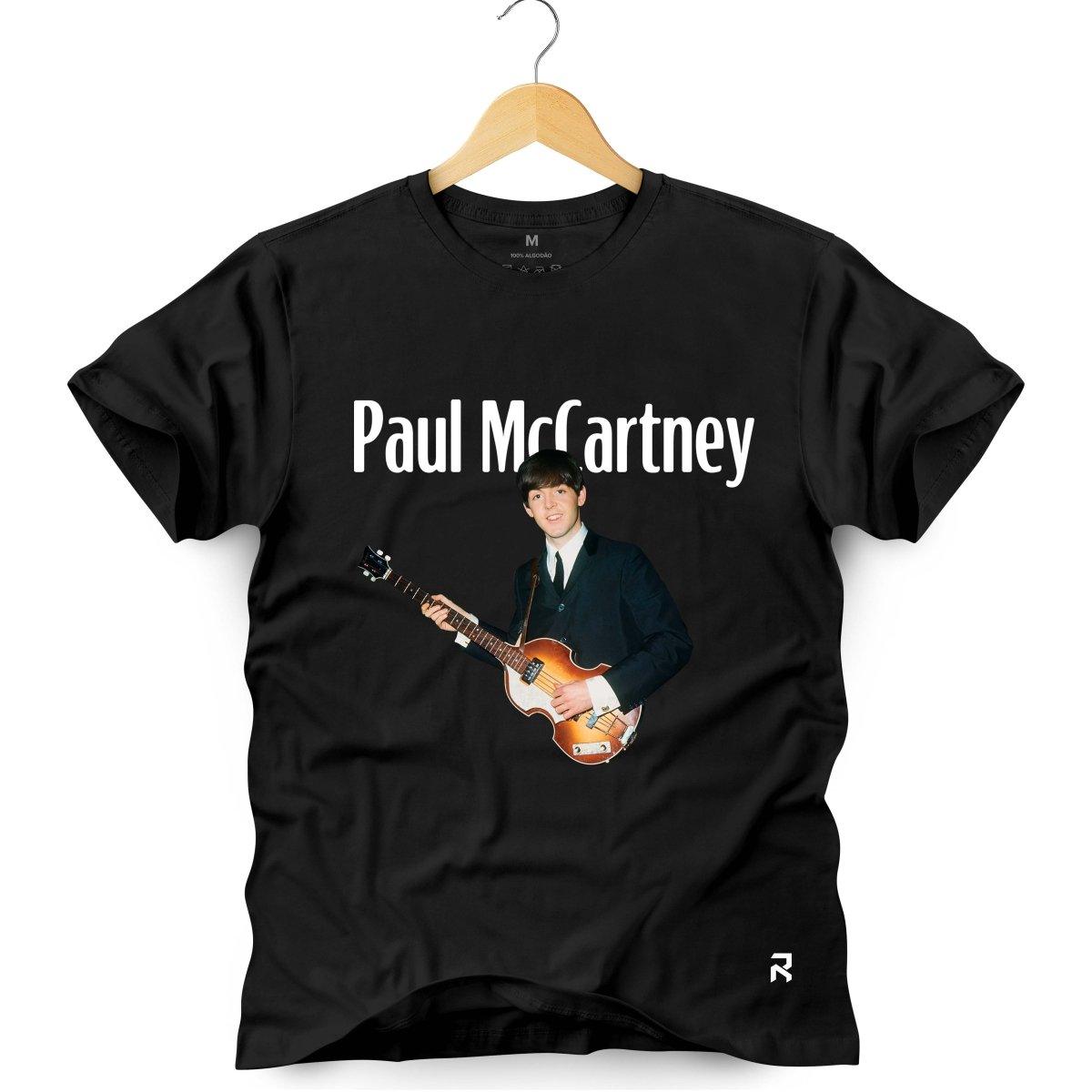 Camiseta Masculina Paul McCartney - Clube Rock - P - Preta -