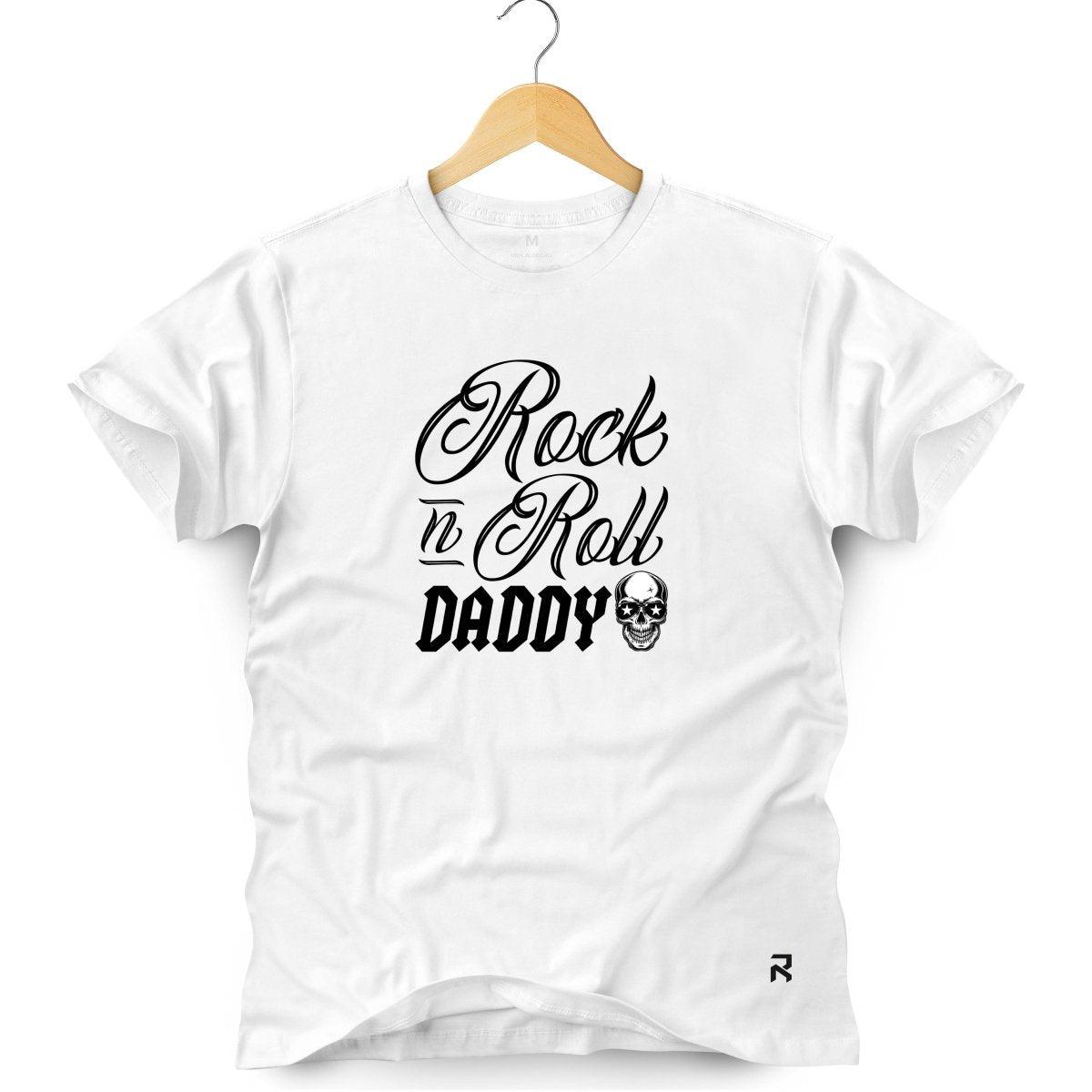 Camiseta Masculina Rock n Roll Daddy - Clube Rock - P - Branca -
