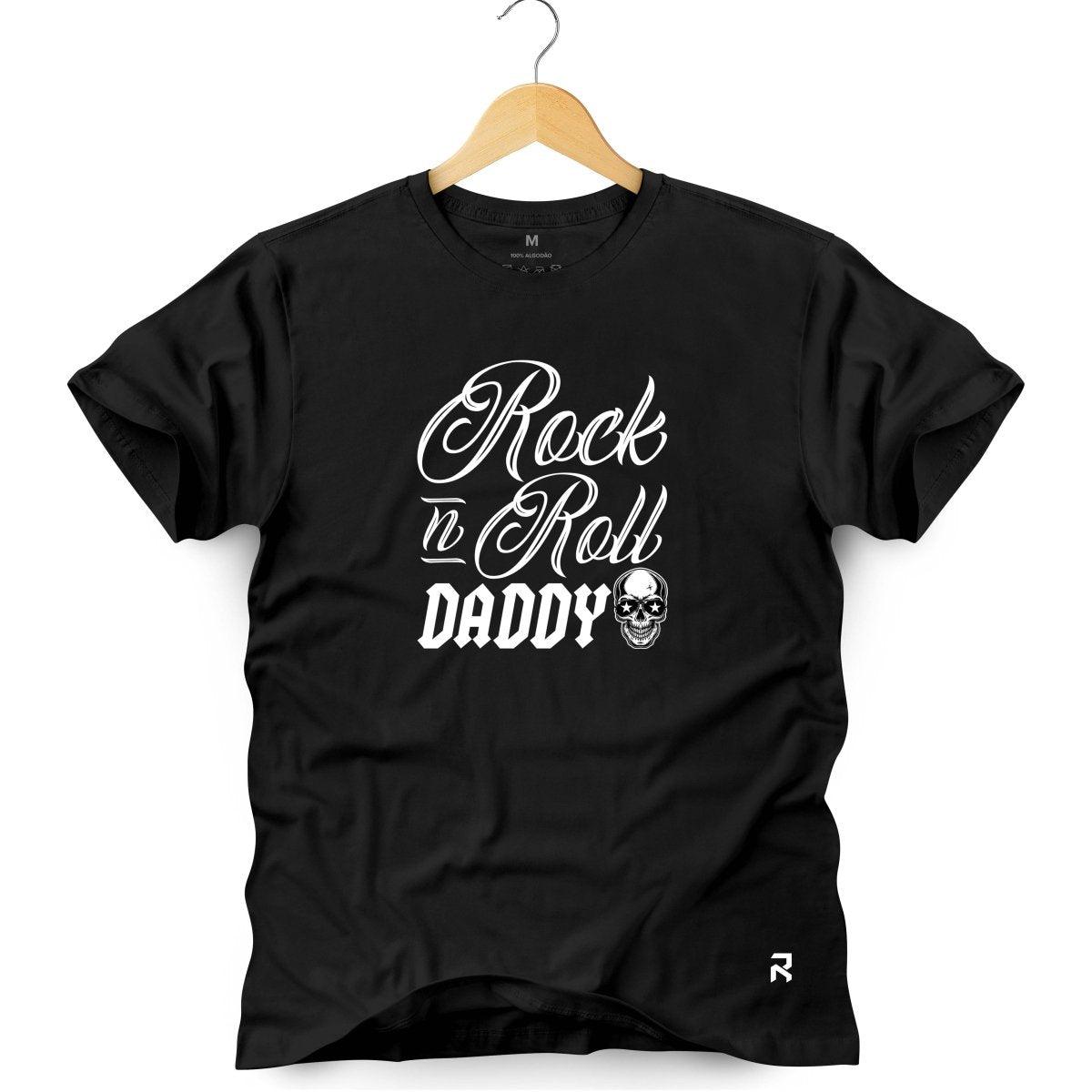 Camiseta Masculina Rock n Roll Daddy - Clube Rock - P - Preta -