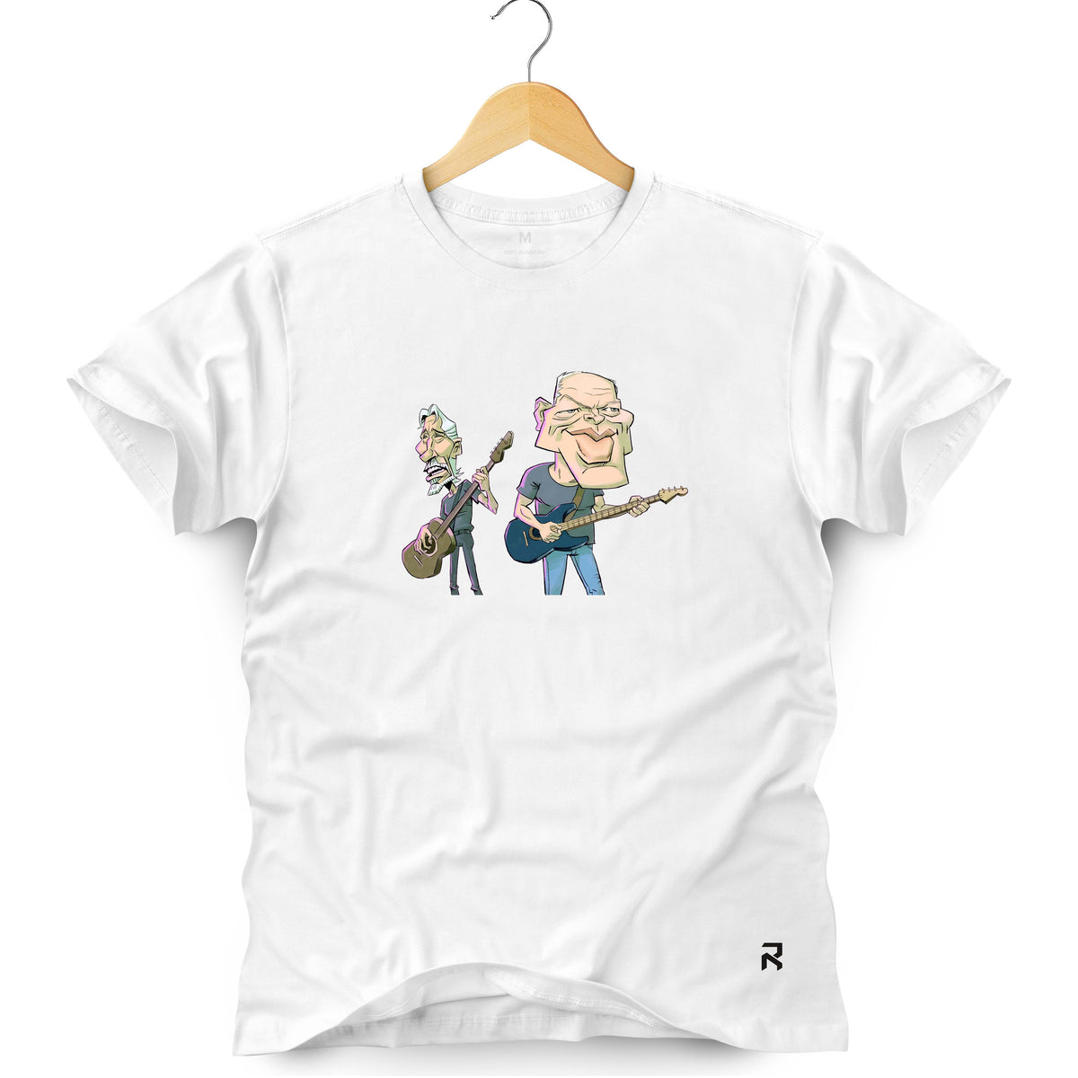 Camiseta Masculina Caricatura Pink Floyd