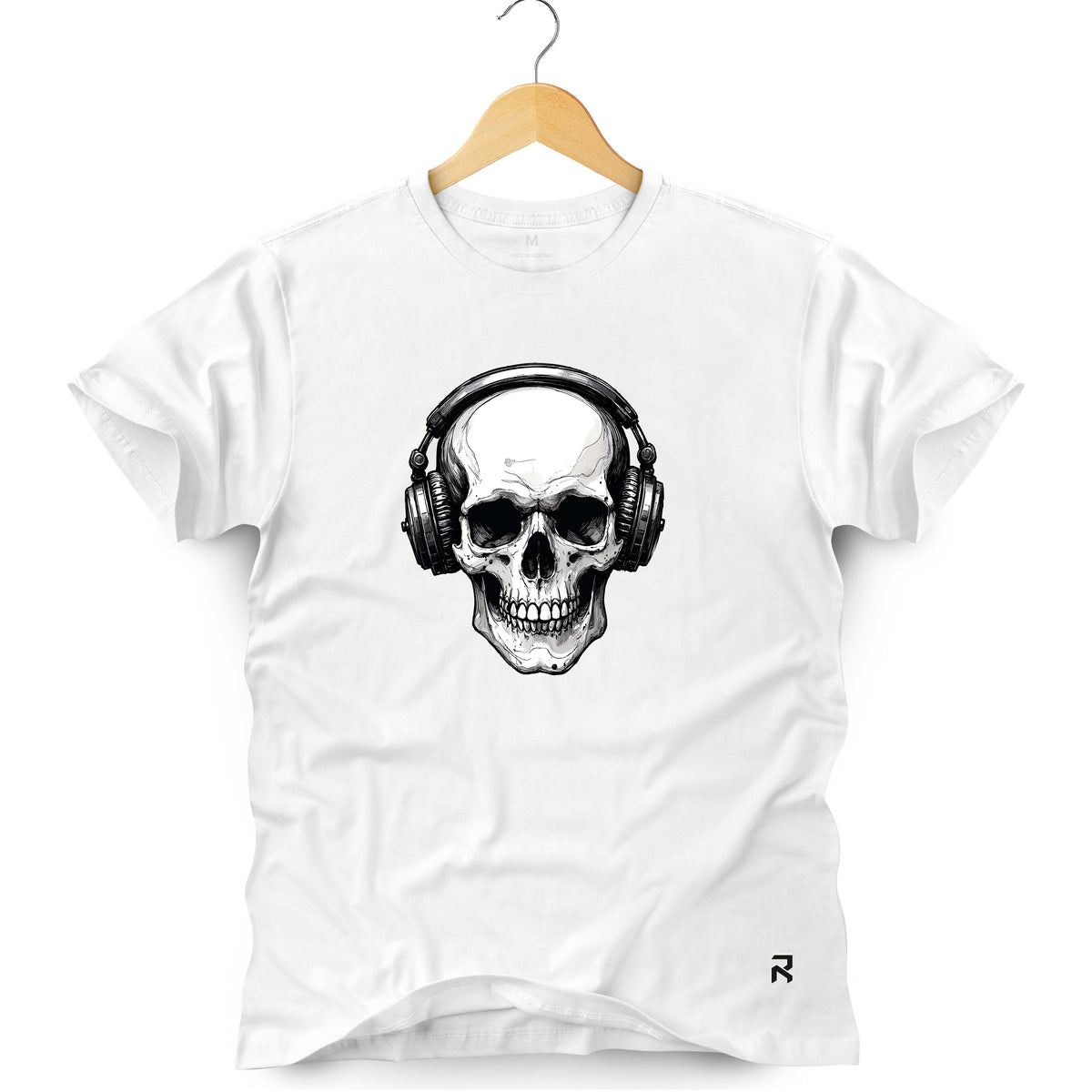 Camiseta Masculina Caveira Fone