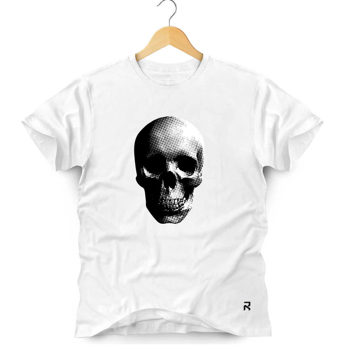 Camiseta Masculina Caveira Retícula