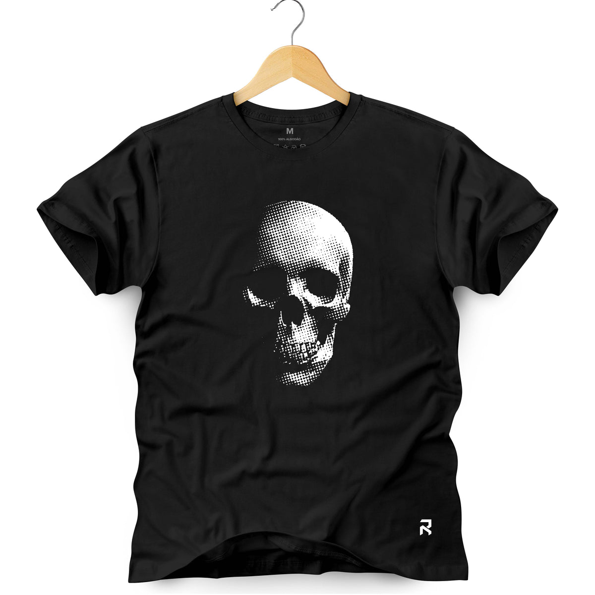 Camiseta Masculina Caveira Retícula