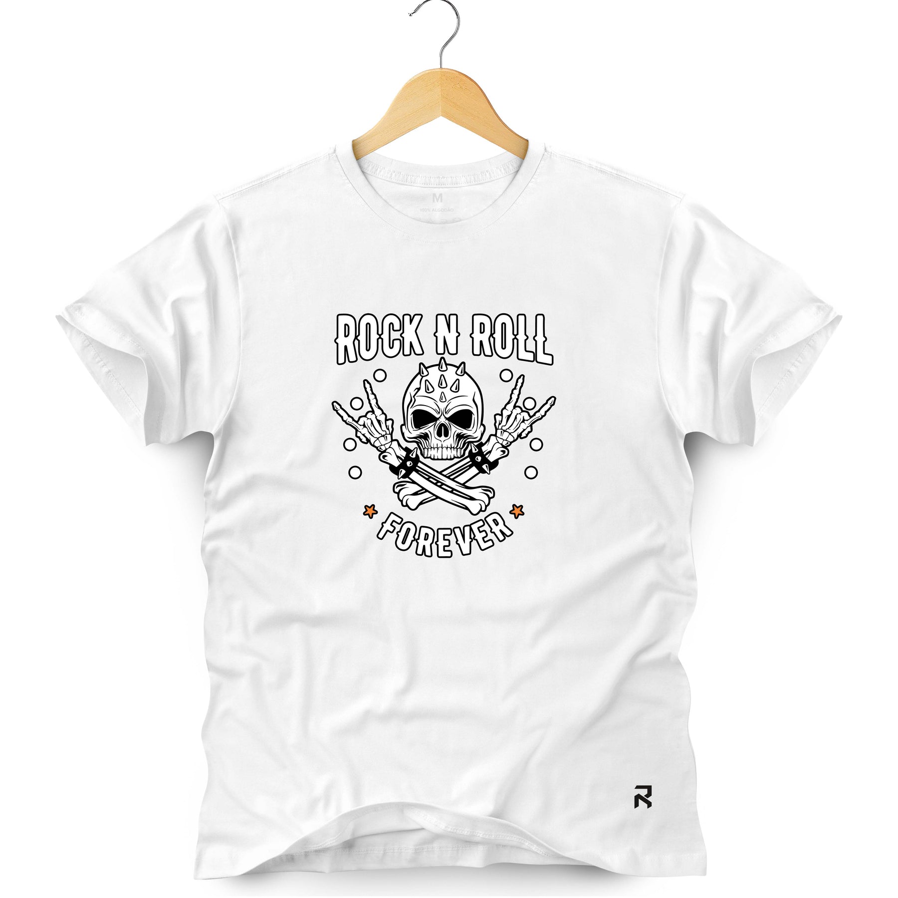 Camiseta Masculina Caveira Rock N Roll