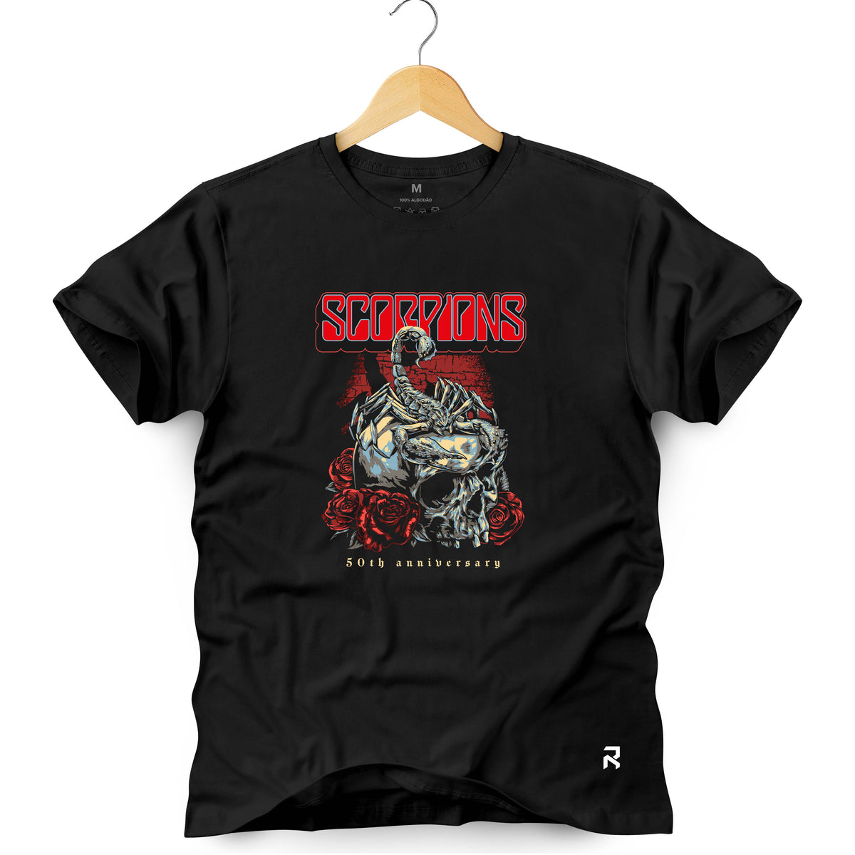Camiseta Masculina Caveira Scorpions