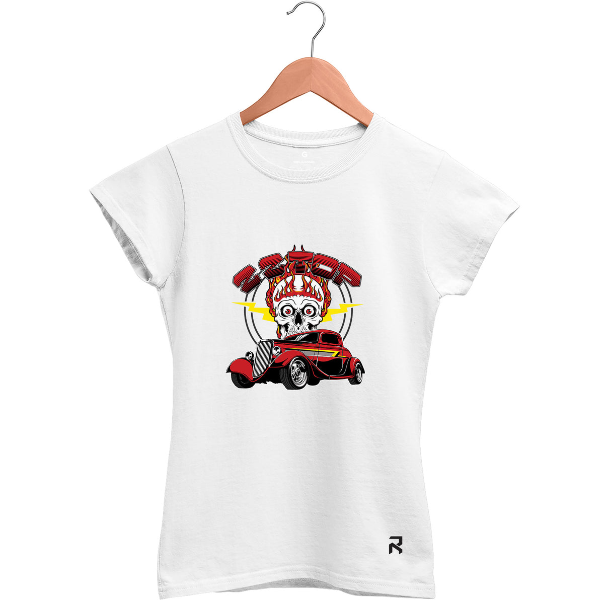 Camiseta Baby Look Feminina Caveira ZZ Top