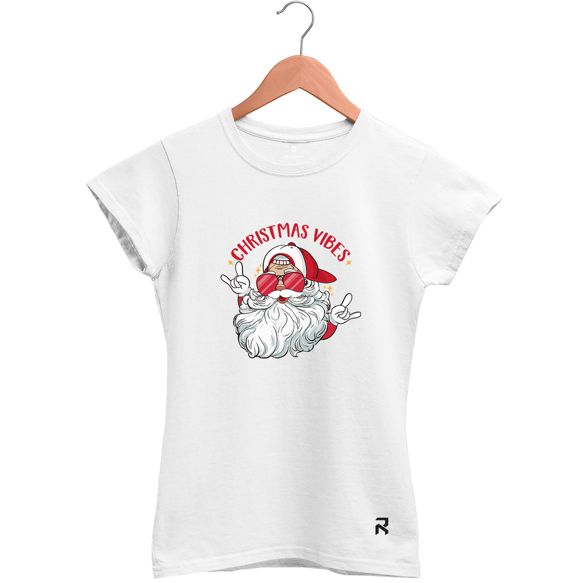 Camiseta Baby Look Feminina Christmas Vibes