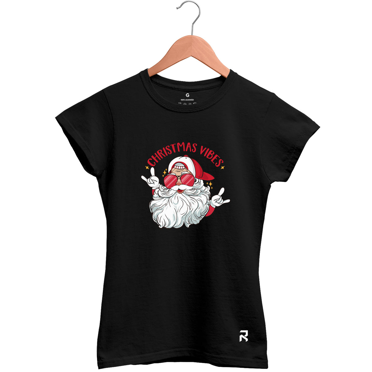 Camiseta Baby Look Feminina Christmas Vibes