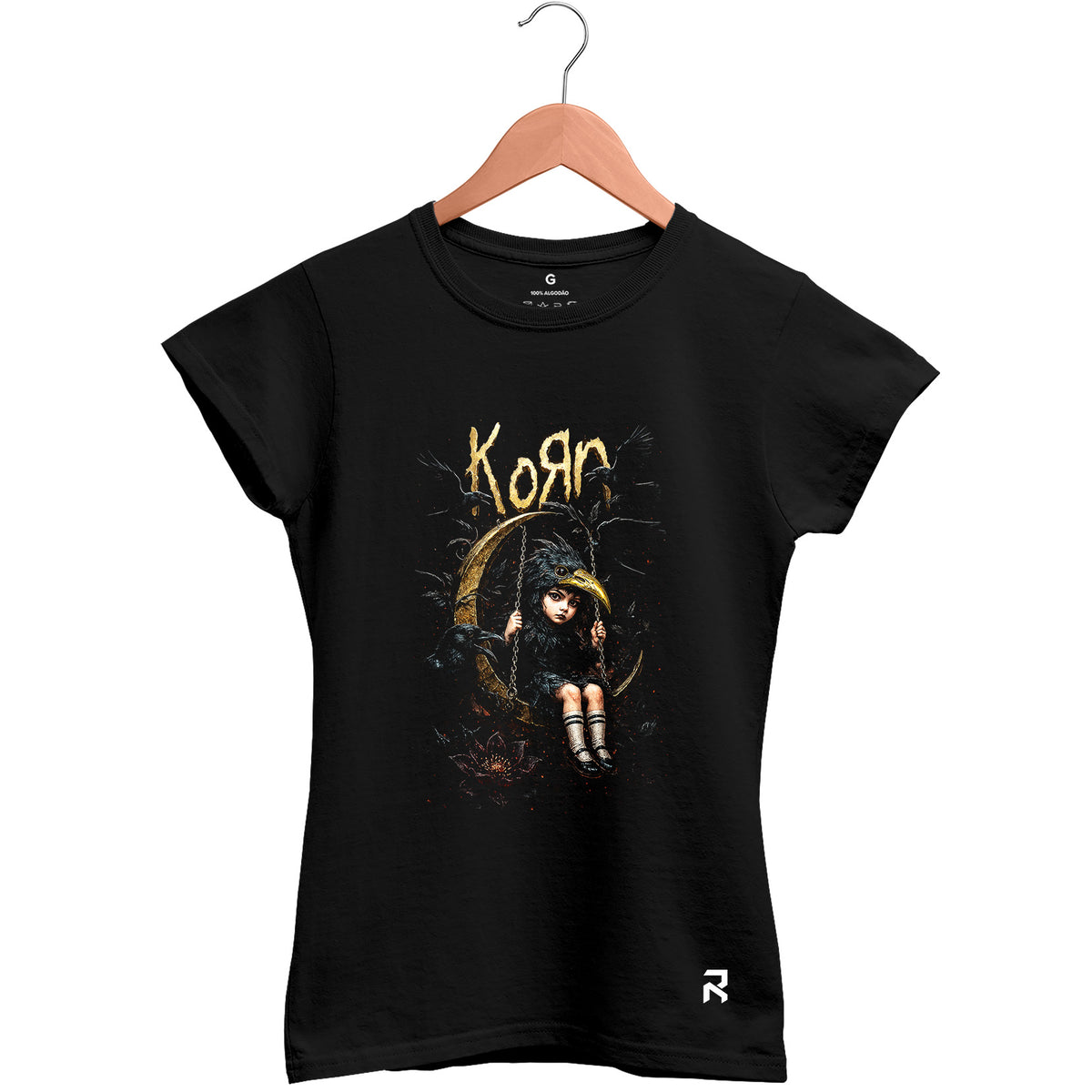 Camiseta Baby Look Feminina Crows Korn