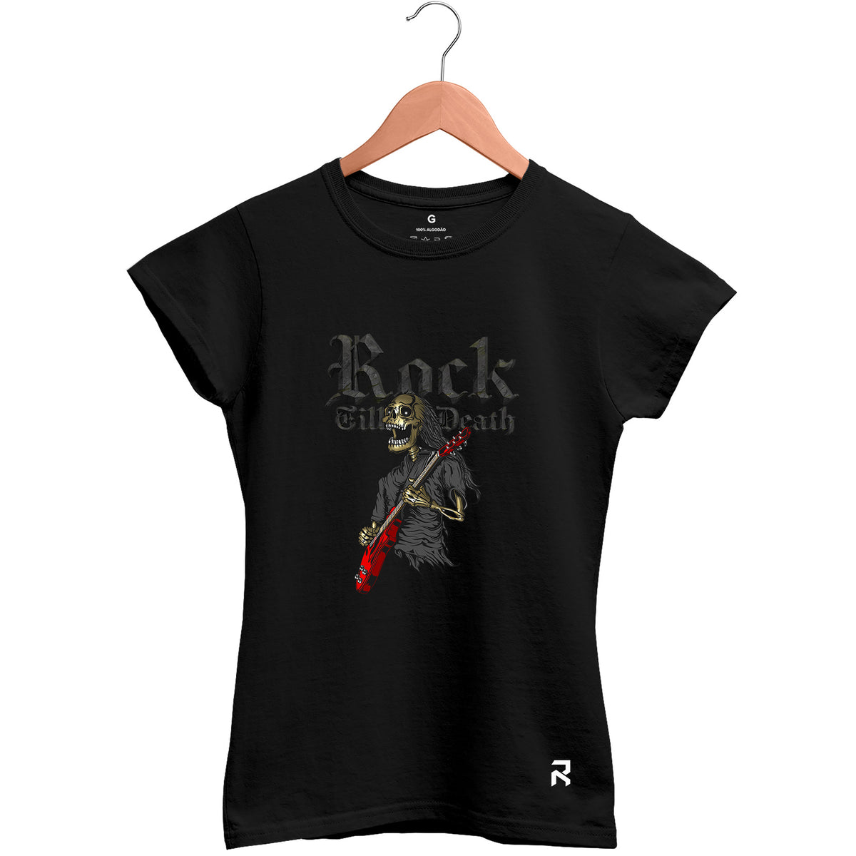 Camiseta Baby Look Feminina Rock Till Death