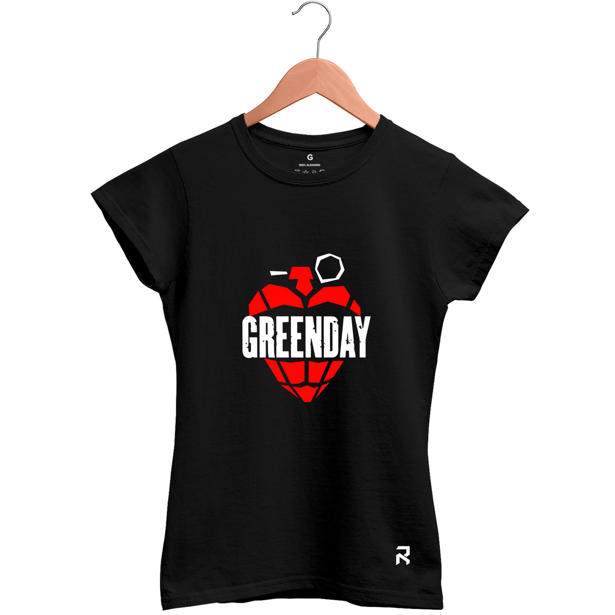 Camiseta Baby Look Feminina Green Day