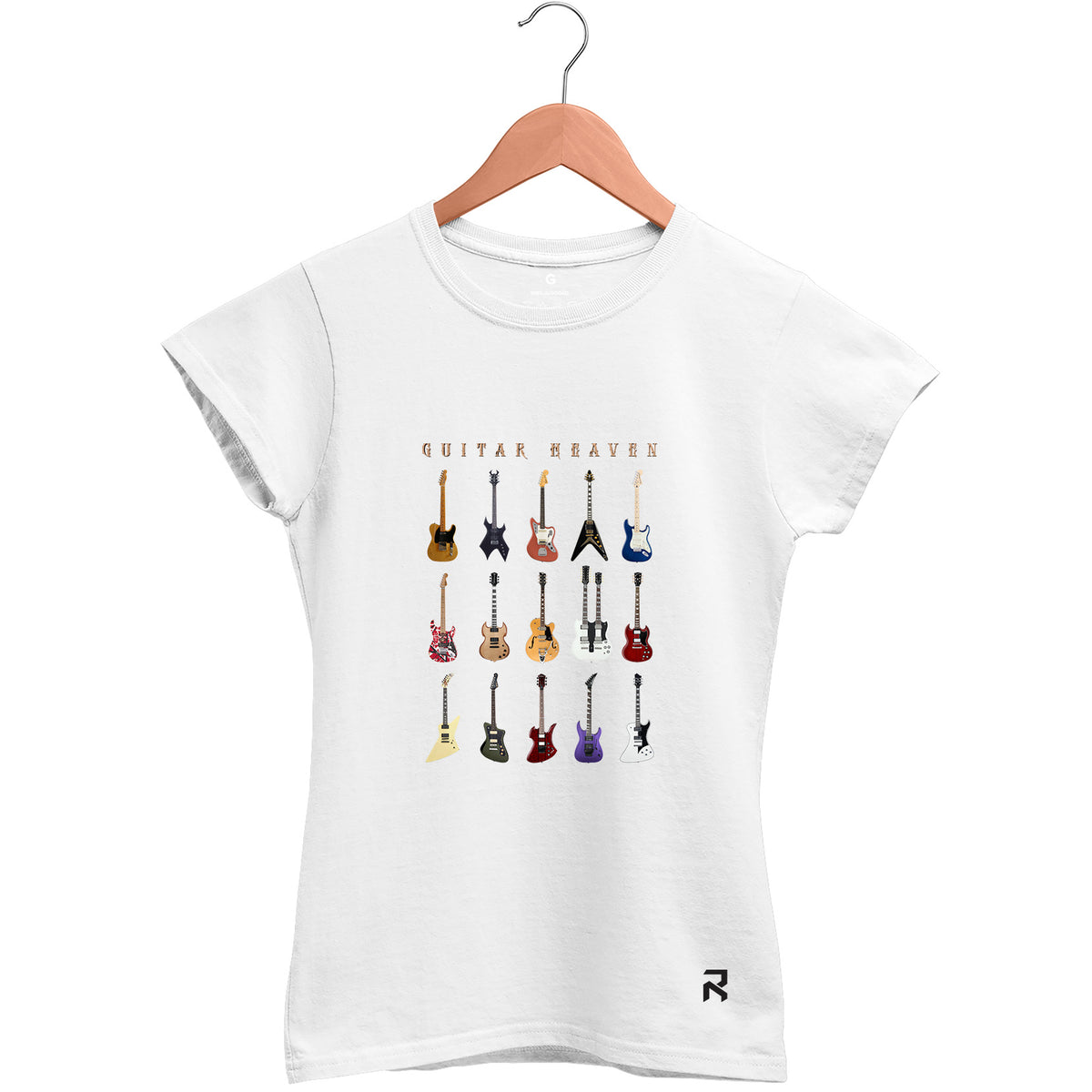 Camiseta Baby Look Feminina Guitar Heaven