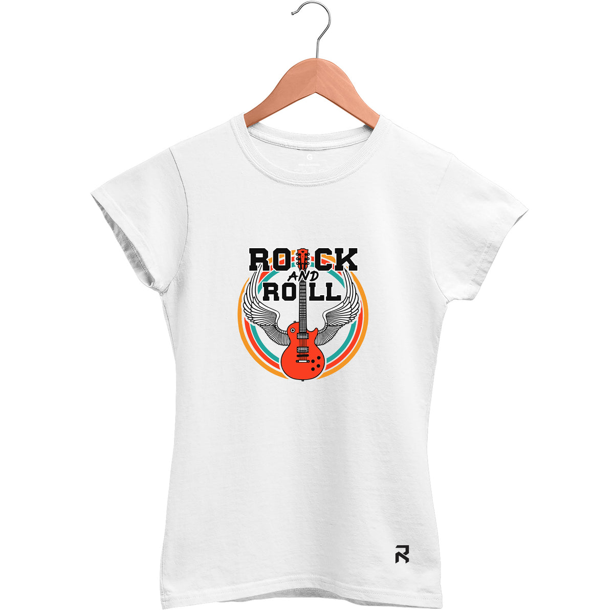 Camiseta Baby Look Feminina Guitarra Asas