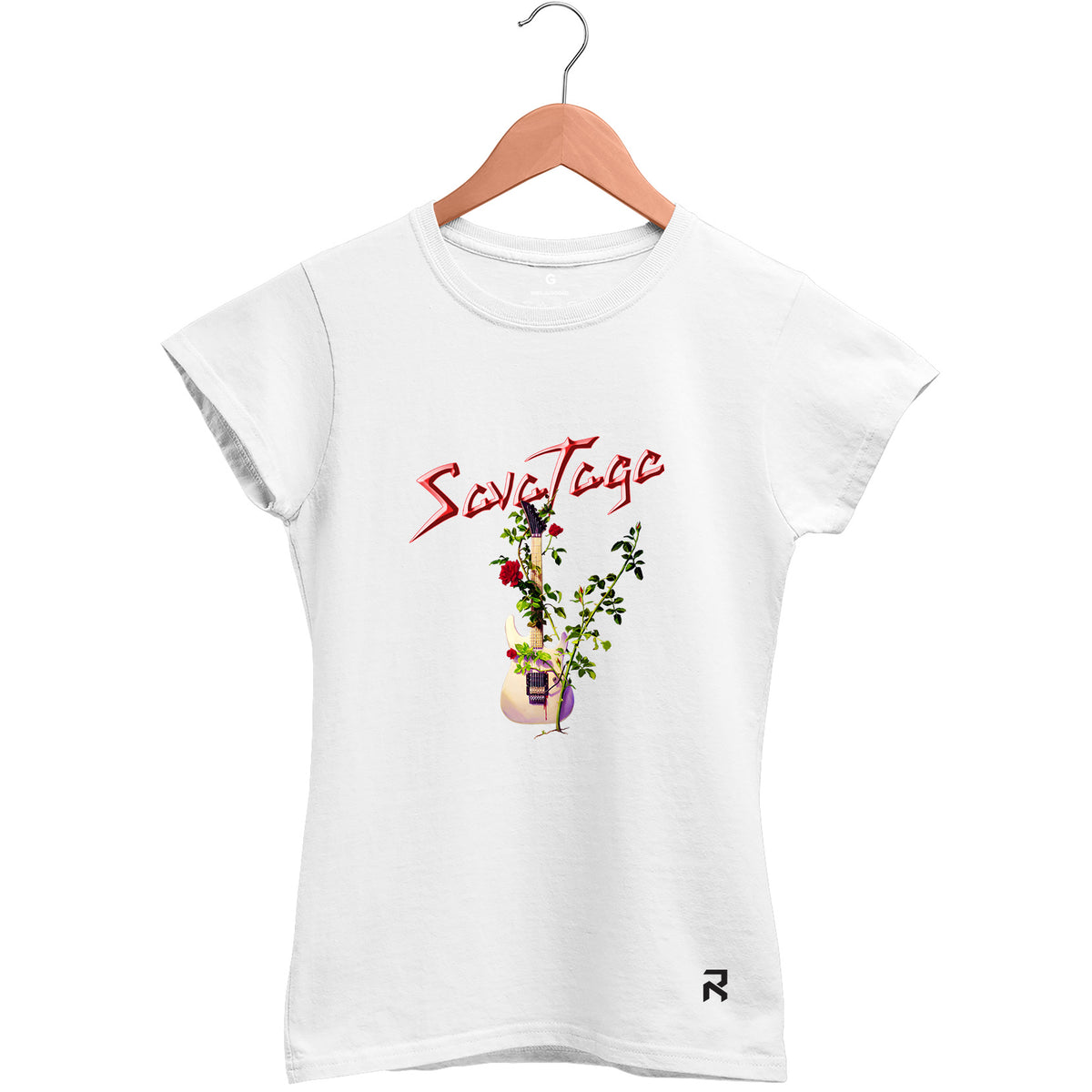Camiseta Baby Look Feminina Guitarra Savatage