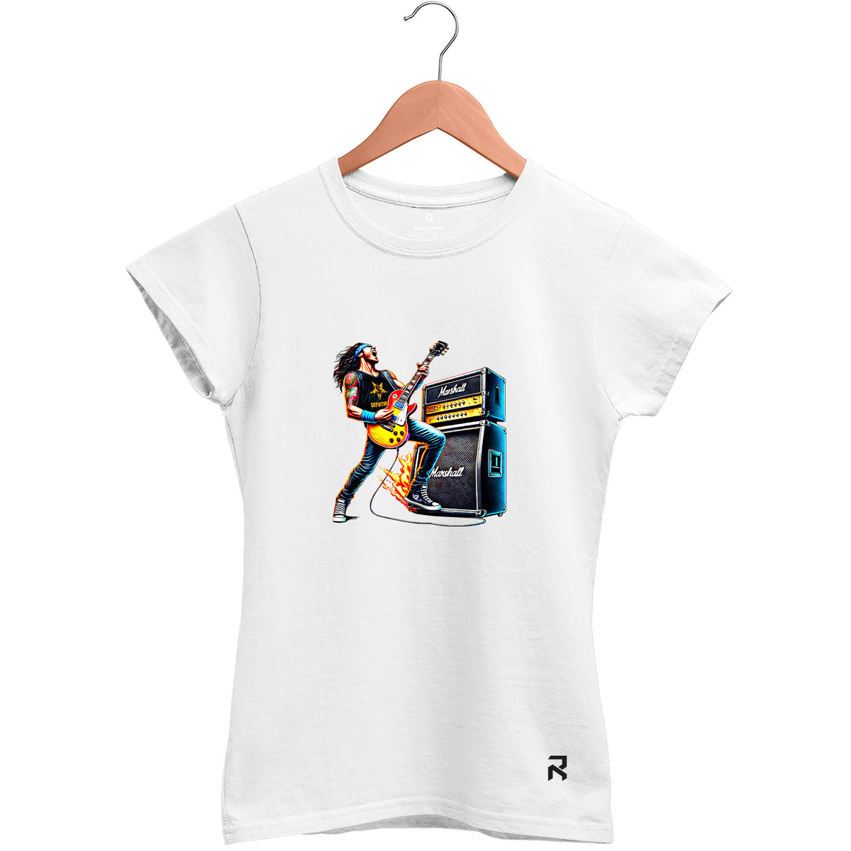 Camiseta Baby Look Feminina Guitarrista