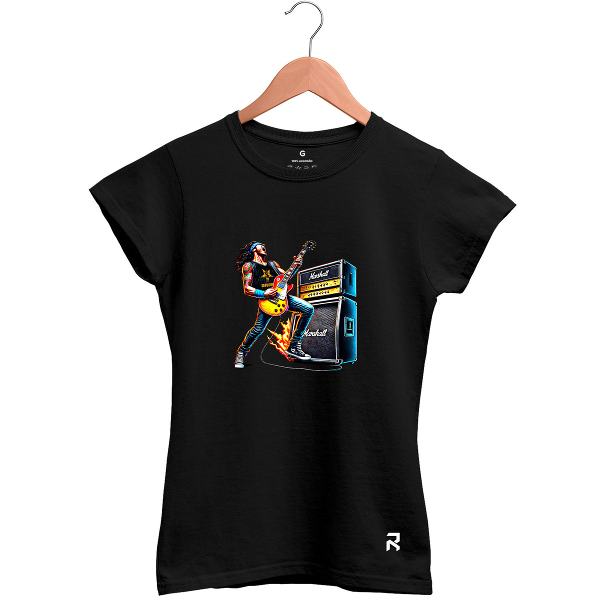 Camiseta Baby Look Feminina Guitarrista