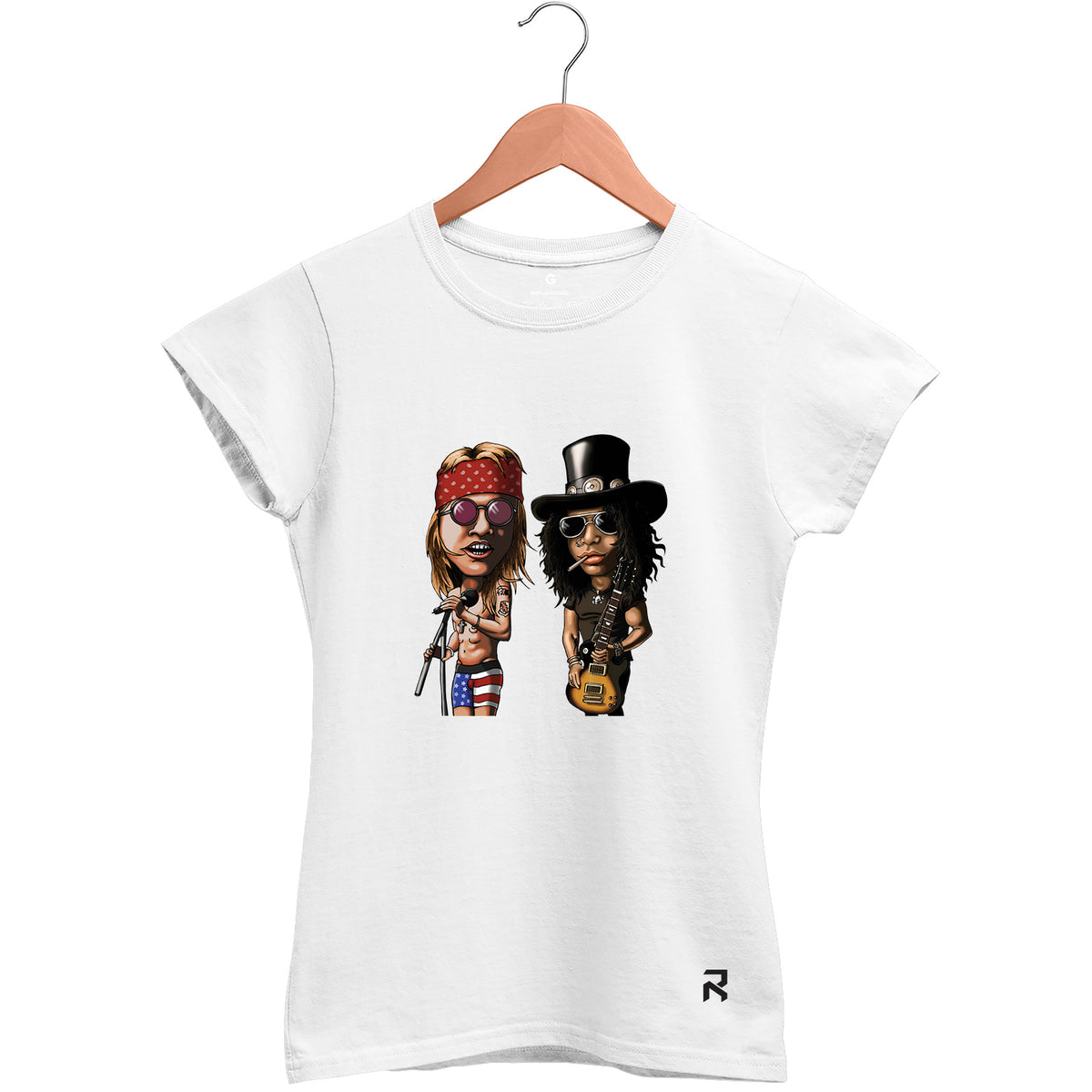 Camiseta Baby Look Feminina Cartoon Guns