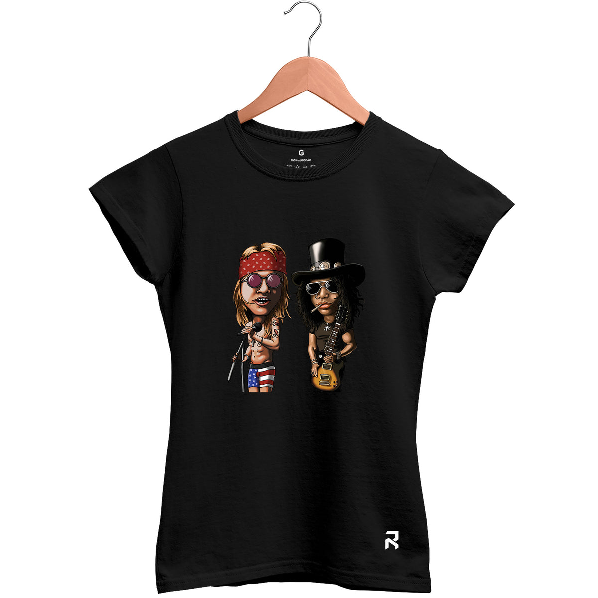 Camiseta Baby Look Feminina Cartoon Guns