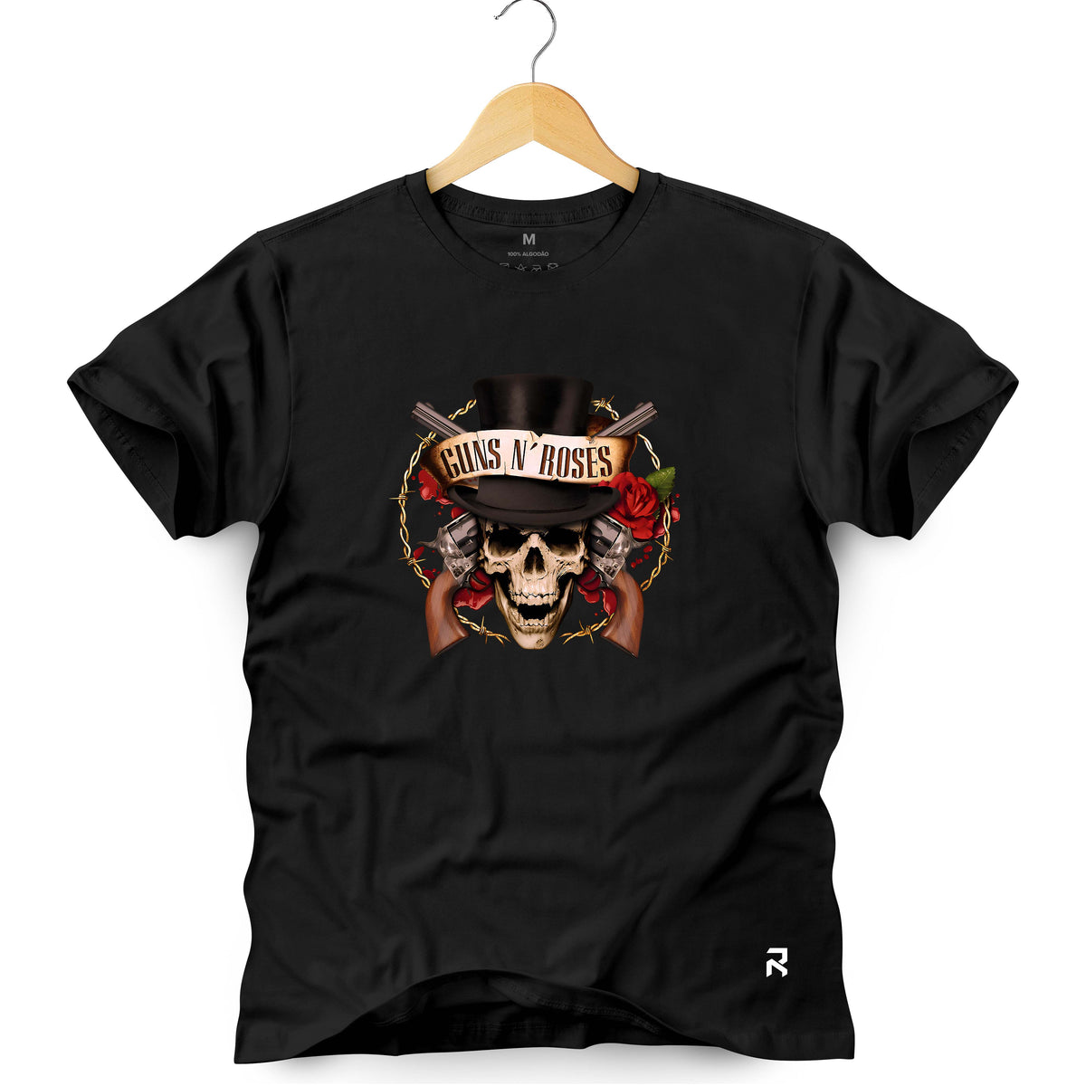 Camiseta Masculina Guns N' Roses Flower
