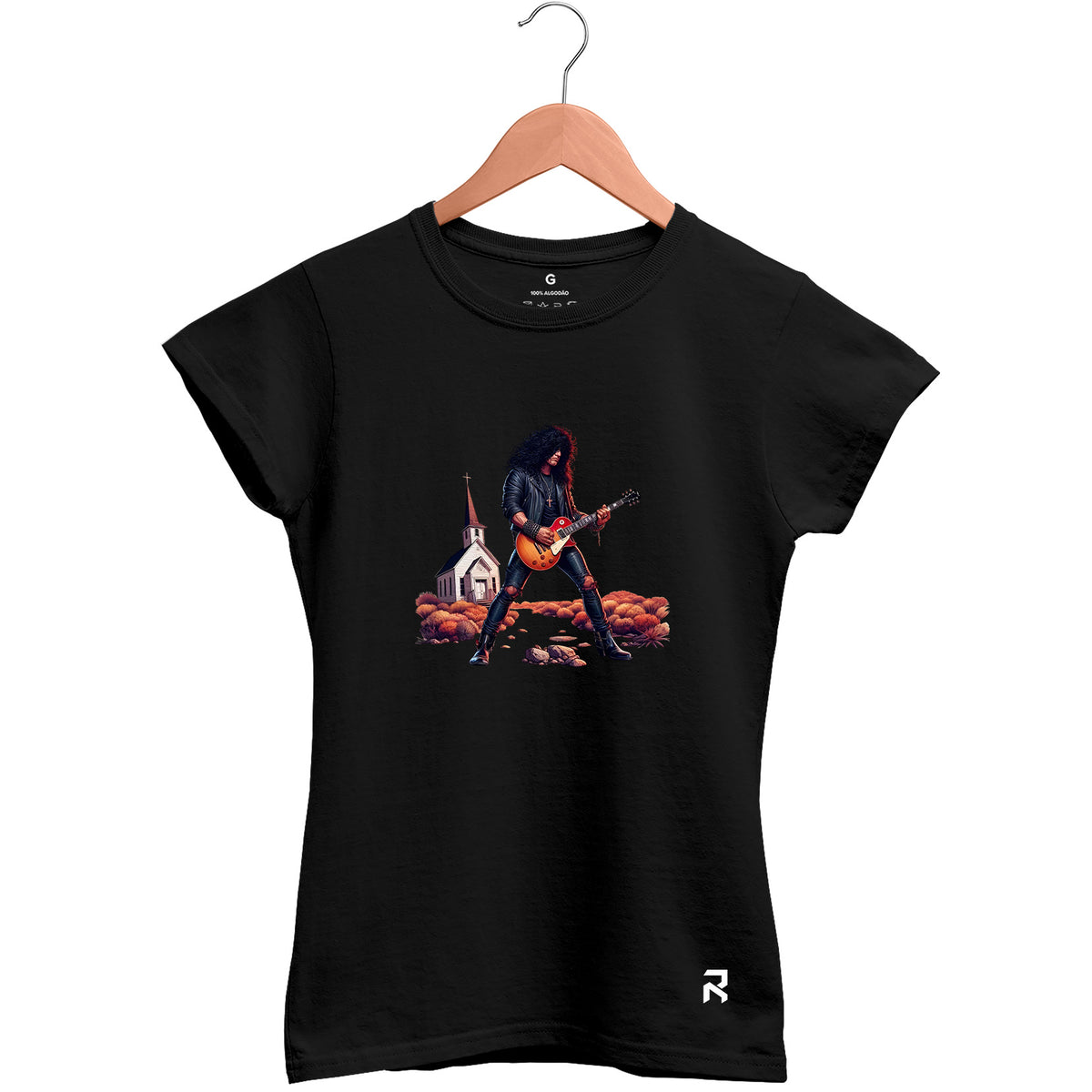 Camiseta Baby Look Feminina Igreja Slash