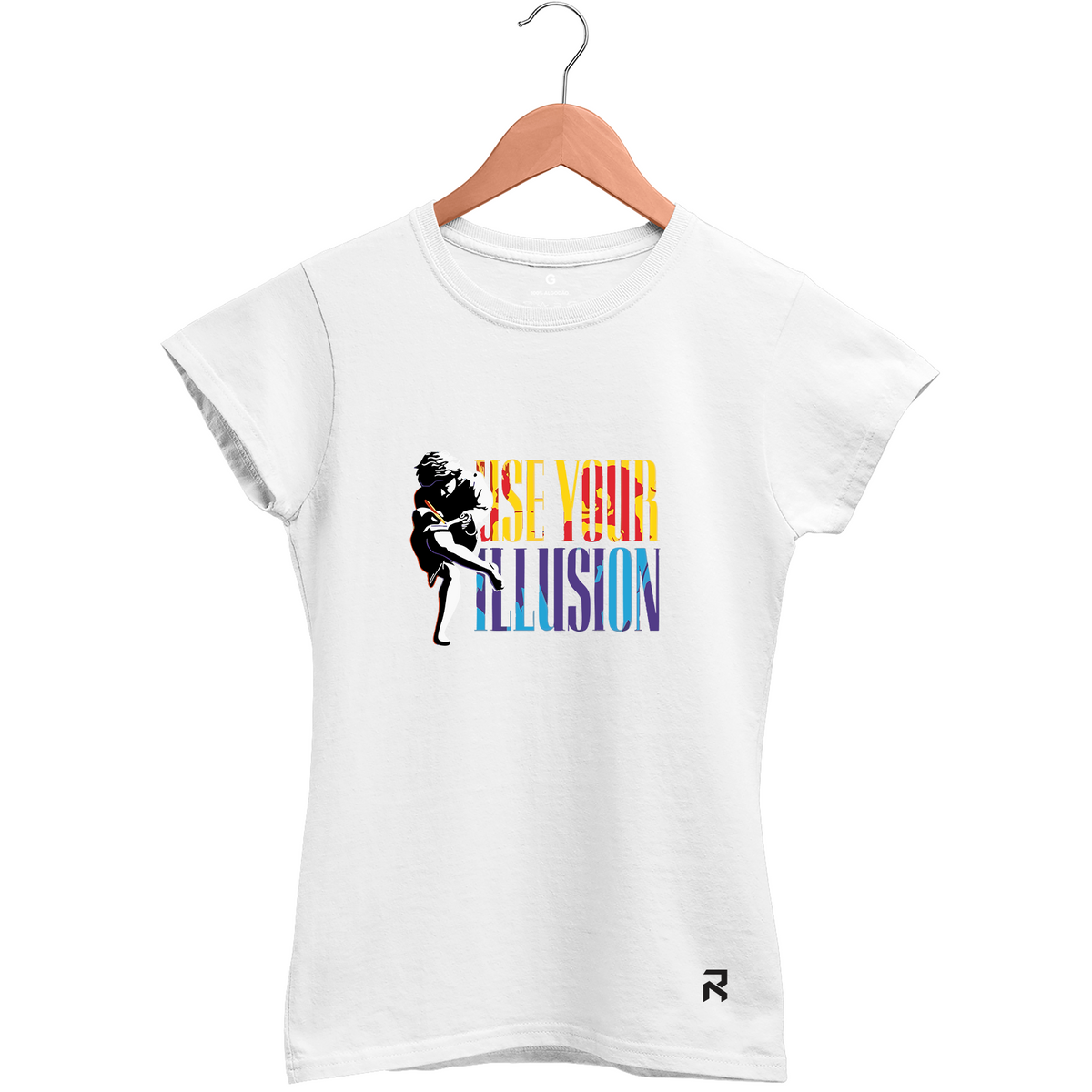 Camiseta Baby Look Feminina Illusion Guns