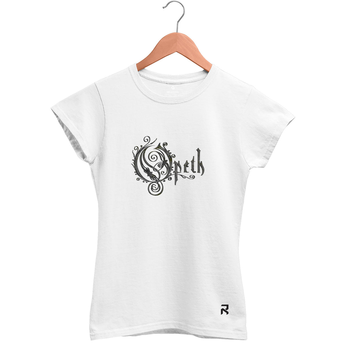 Camiseta Baby Look Feminina Logo Opeth
