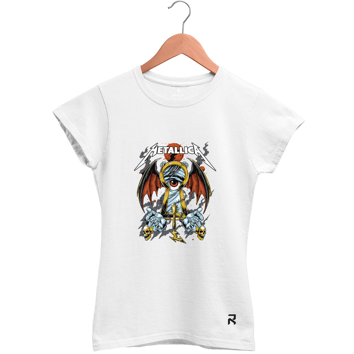 Camiseta Baby Look Feminina Lock Metallica