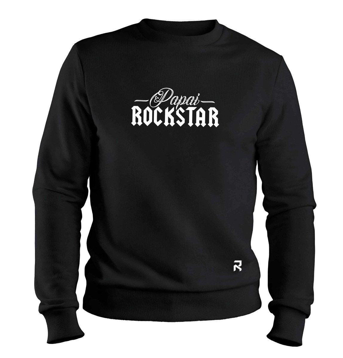 Moletom Papai Rockstar Unissex - Clube Rock - P - Preto -