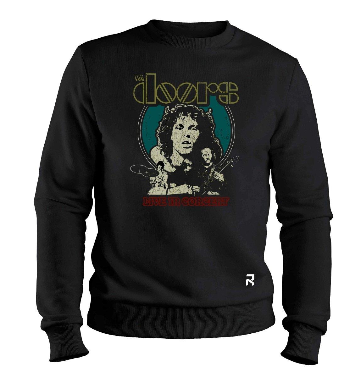 Moletom The Doors Live Unissex - Clube Rock - P - Preto -