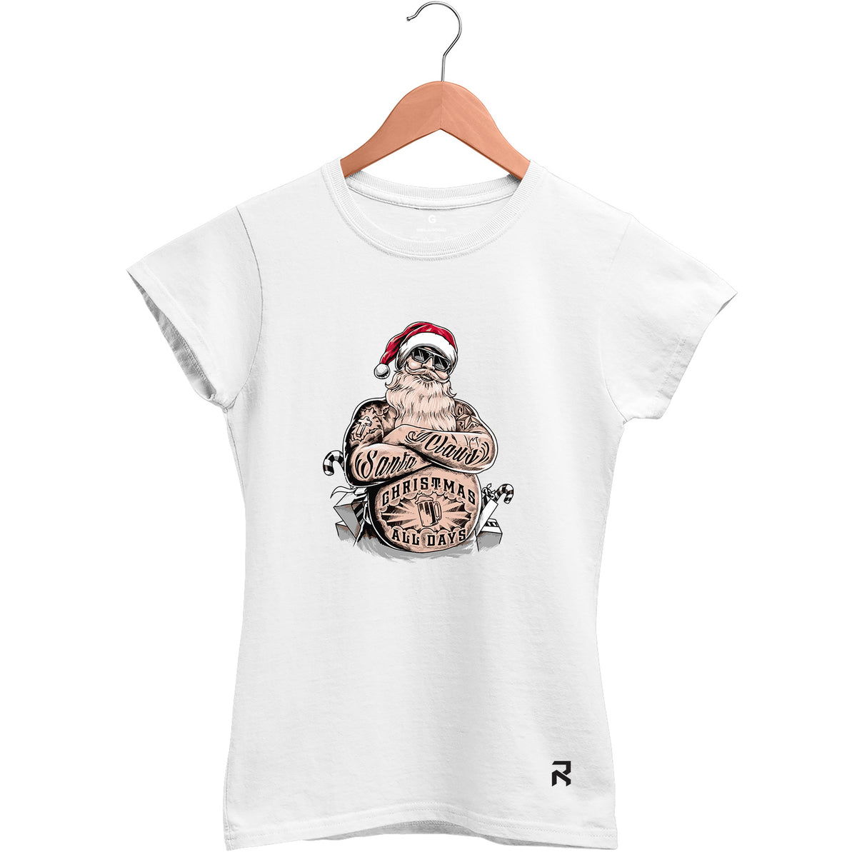 Camiseta Baby Look Feminina Noel Tattoo