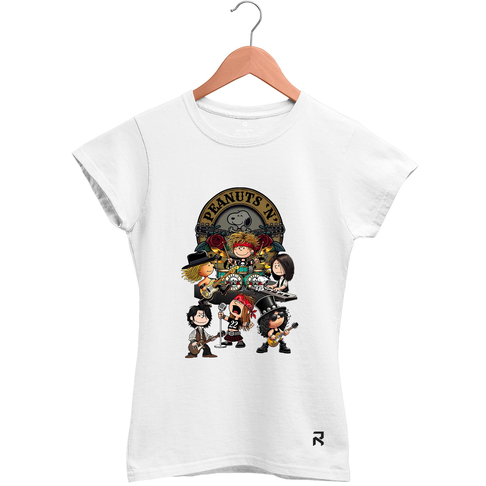 Camiseta Baby Look Feminina Peanuts N Roses