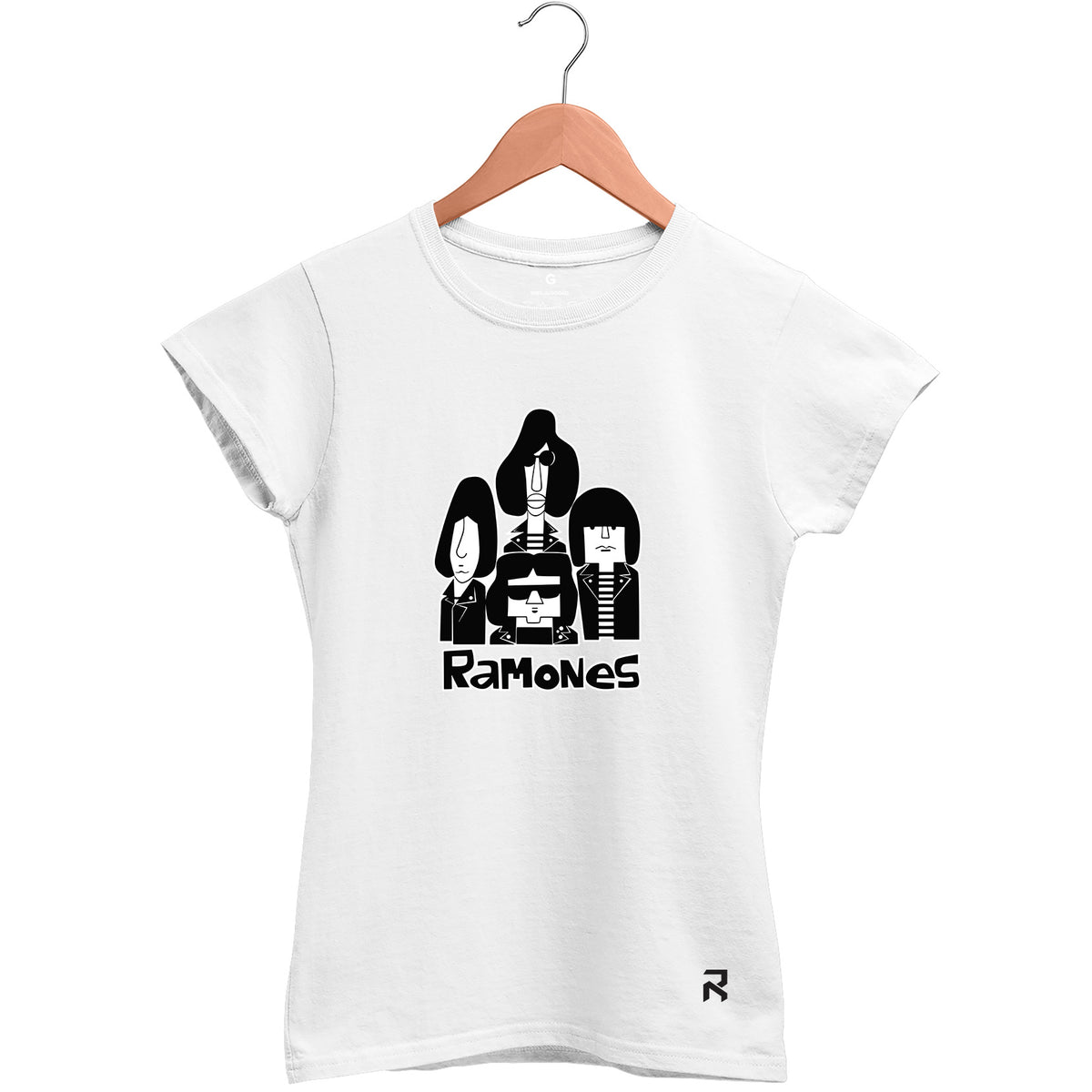 Camiseta Baby Look Feminina Ramones Cartoon