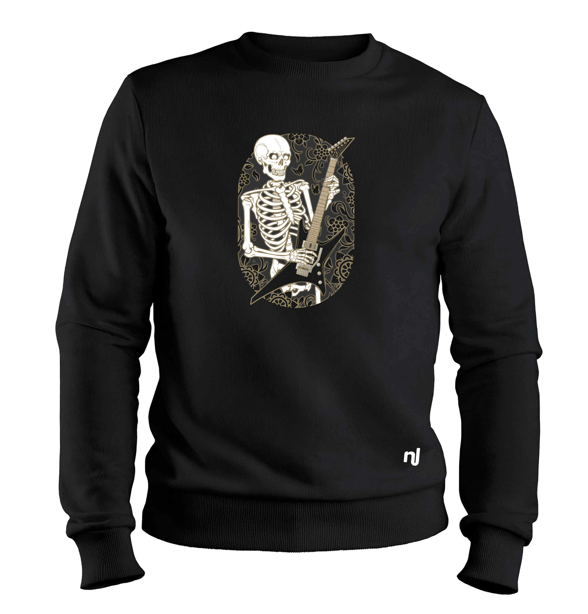 Moletom Unissex Esqueleto Flores