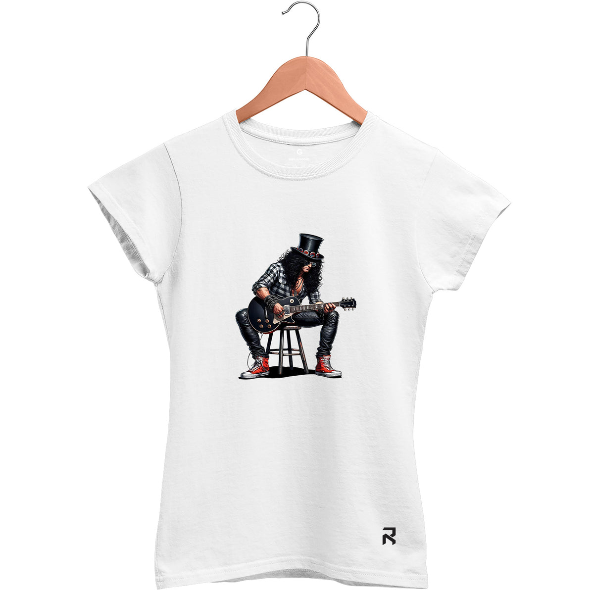 Camiseta Baby Look Feminina Guitarra Slash