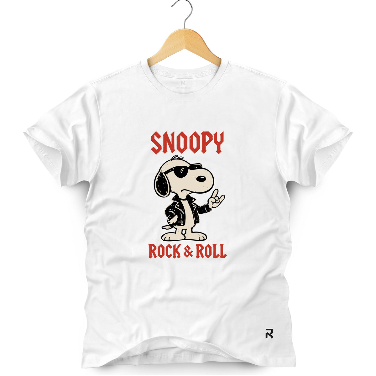 Camiseta Masculina Snoopy Rock
