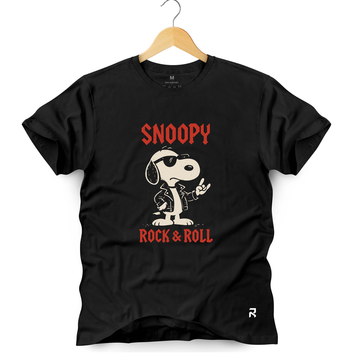 Camiseta Masculina Snoopy Rock