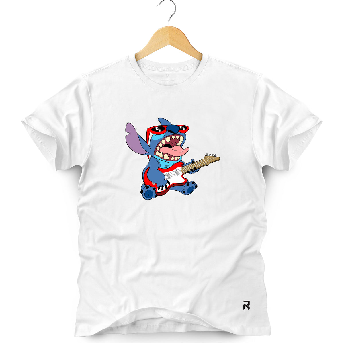 Camiseta Masculina Guitarra Stitch