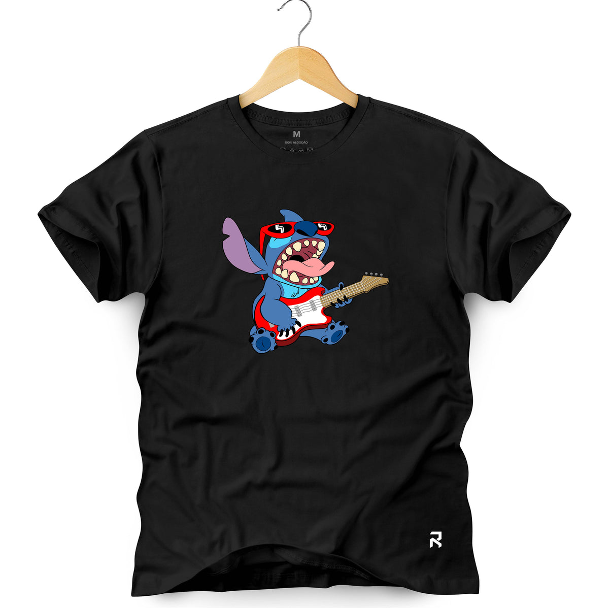 Camiseta Masculina Guitarra Stitch
