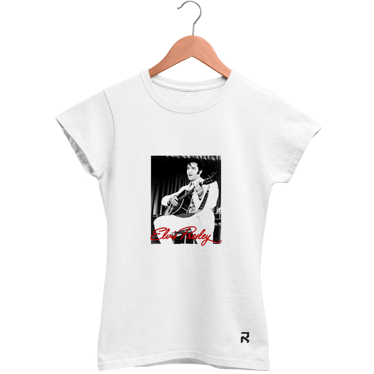 Camiseta Baby Look Feminina Violão Elvis
