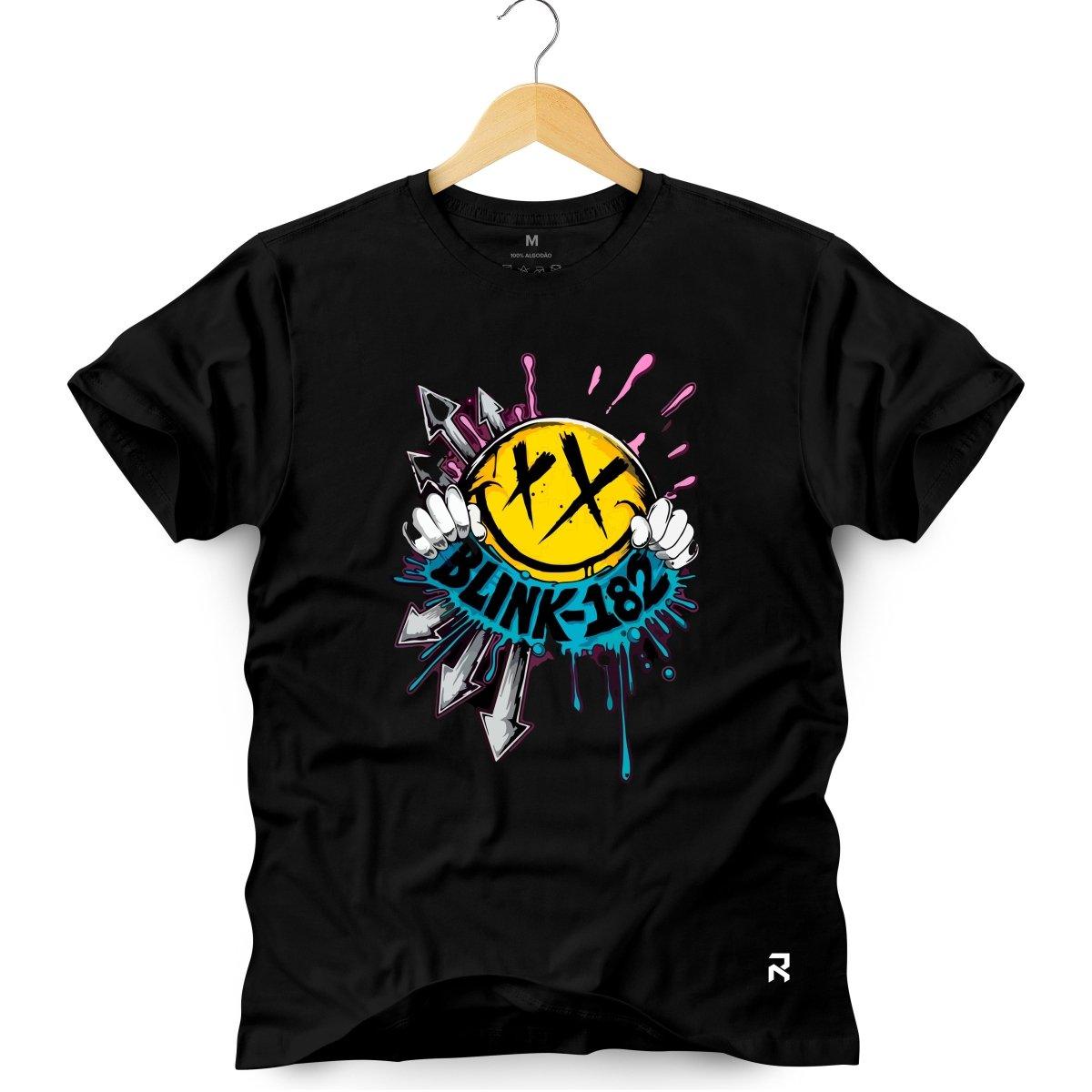 Camiseta Masculina Blink-182 - Clube Rock - P - Preta -
