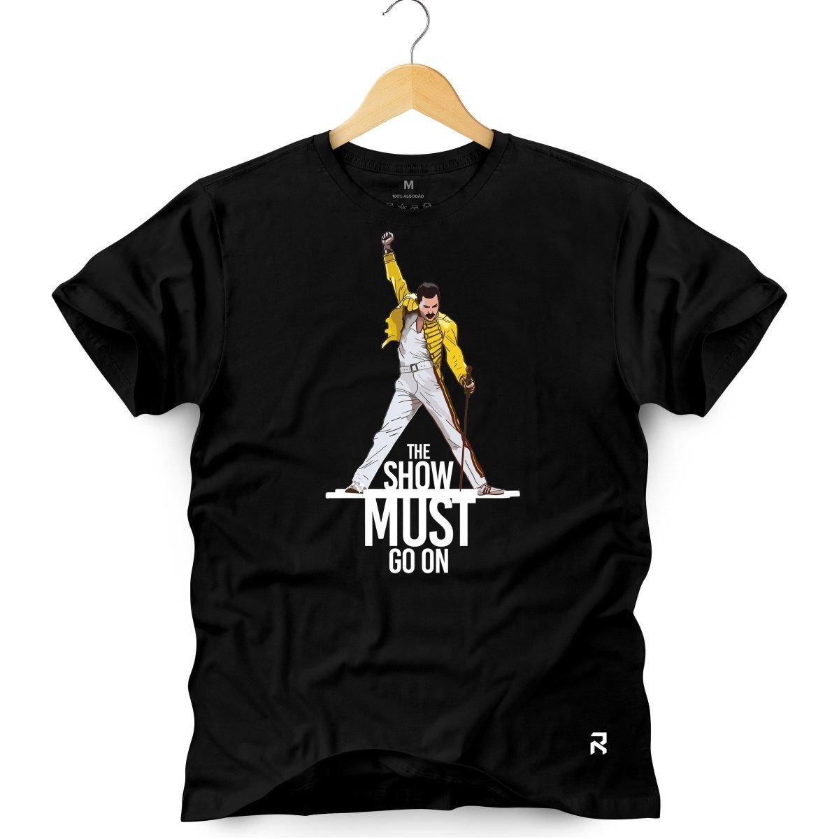 Camiseta Masculina Freddie Mercury Must - Clube Rock - P - Preta -