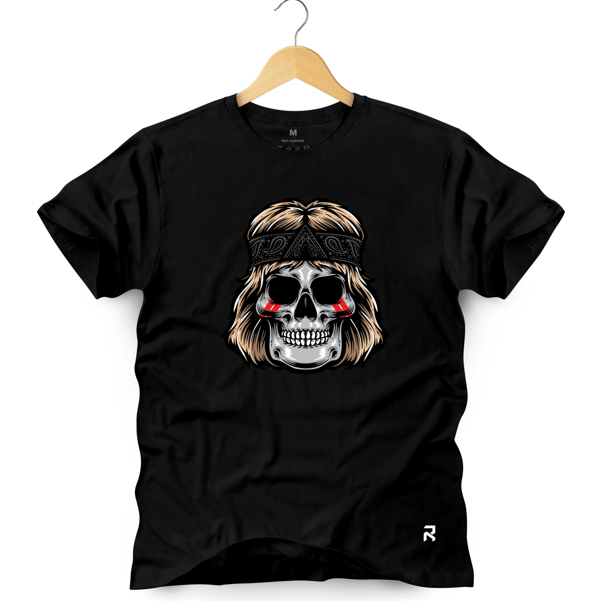 Camiseta Masculina Caveira The Rock - Clube Rock - P-MASC-019-PT - P - Preta -