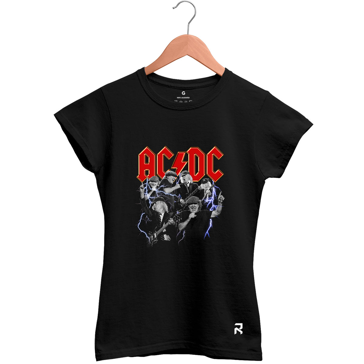 Camiseta Baby Look Feminina ACDC Thunder