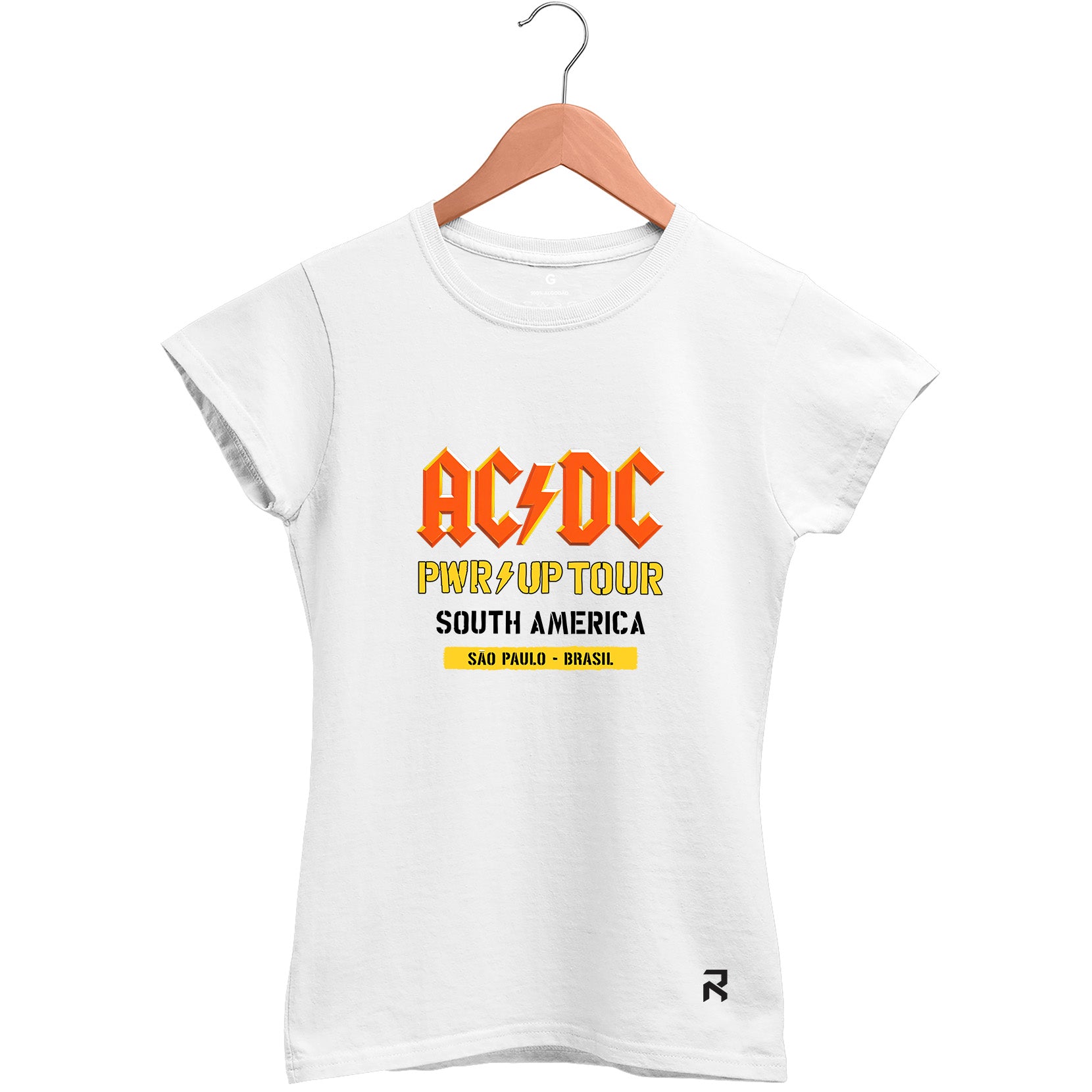 Camiseta Baby Look Feminina ACDC Tour