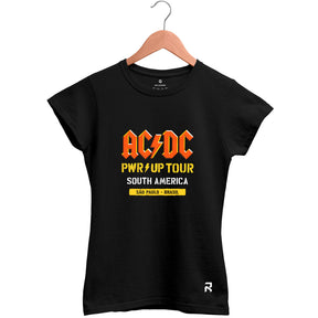 Camiseta Baby Look Feminina ACDC Tour