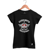 Camiseta Baby Look Feminina Aerosmith Rock & Roll